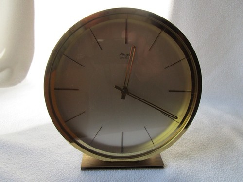 Kienzle Automatic schöne Tischuhr Kaminuhr Messing made in Germany rund 17,5cm - Picture 3 of 12
