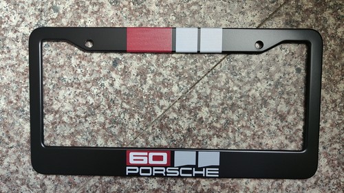 Auto License Plate Frames For Porsche Carrera 911 992 Aluminum Black - 第 1/1 張圖片