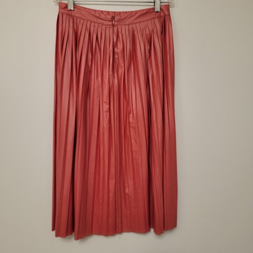Stile Benetton Skirt Vintage Orange Pleated A Line Skirt Women's Size XS - Picture 4 of 10