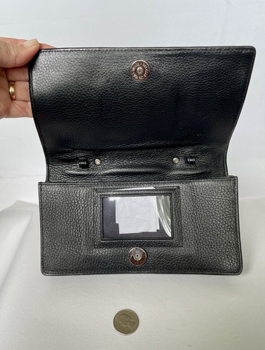 Cartera organizadora de cuero de cocodrilo BRIGHTON negra marrón sin usar, en caja (ver foto) - Imagen 6 de 11