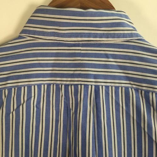 Polo Ralph Lauren Yarmouth Mens Sz 16 - 35 Button Down Blue Stripes Long Sleeve - Picture 10 of 11