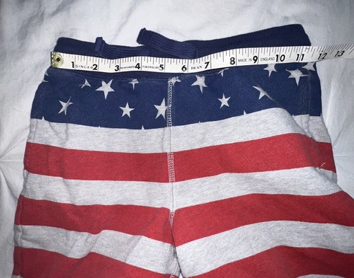 Osh Kosh B'Gosh Boys American Flag French Terry Shorts Cut Off Hem Size 8 - Picture 5 of 9
