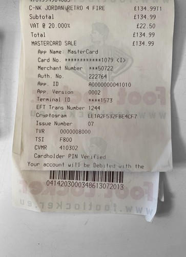 Air Jordan 4 Retro Fire Red/White-Black CMNT Grey Uk 7.5 BOX ONLY With Receipt - Picture 3 of 11