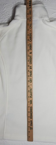 Giacca pile Lands End donna S Polartec Aircore 100 avorio panna 1/4 zip nuova senza etichette - Foto 10 di 11