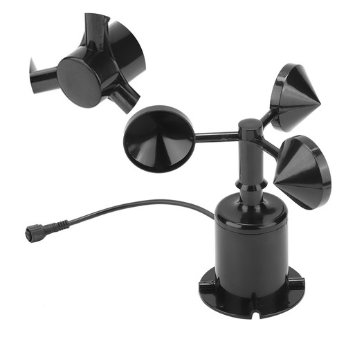 Wind Speeds Sensor Anemometer 0-70m/s Environment Output Pulse Type Three Cups - Picture 11 of 12