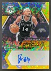 Blake Wesley 2022-23 Panini Mosaic Auto Fast Break Gold RC Spurs 1/10
