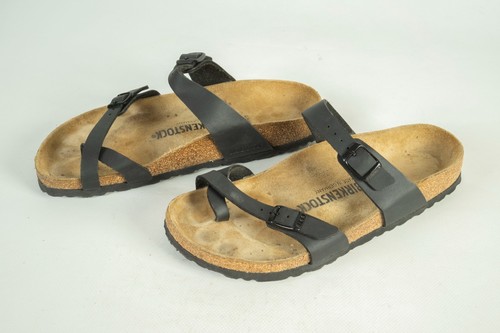 Birkenstock Mayari sandali neri scarpe da donna taglia 39 250 US 8 - Foto 3 di 7