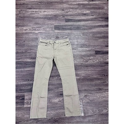 Abstract One Khaki Stretch Slim Straight Jeans Men s 34x32 Beige Casual Pants