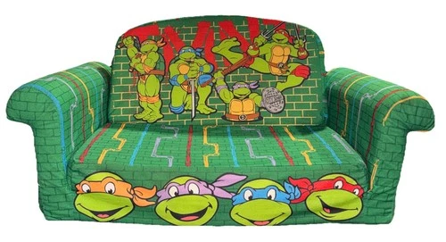 Vintage TMNT Teenage Mutant Ninja Turtle | Nickelodeon Green Kids Portable Couch