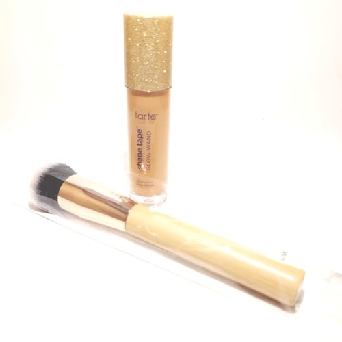 tarte Shape Tape Glow Wand (Auroral) And Bamboo Brush Set