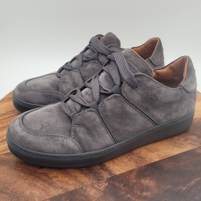 Ermenegildo Zegna Tiziano Low Top Sneaker Grey Brown Suede Sz 11
