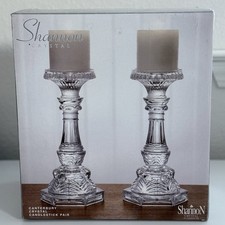 Crystal Candlestick Pair Canterbury Shannon b...