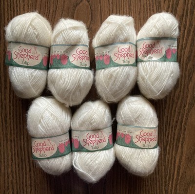 Vintage Good Shepherd Yarn Tulip (Off White) #884451, 7 Skeins, 40g (1.4oz.) Ea.