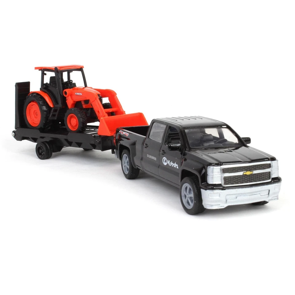 New Ray 1/43 Chevy Pickup Trailer Kubota M5-111 Tractor Loader SS-34213 - Image 2 of 4