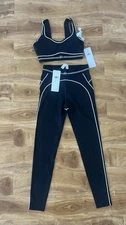Alo Yoga Black Set Bra & Leggings Size S (4-6) Women’s Activewear Outfit