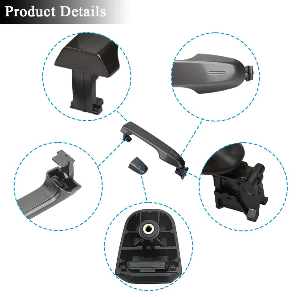 Ручка задней внешней двери для 2012-2017 Toyota Camry серая металлик цвет 1 шт. - Изображение 3 из 4