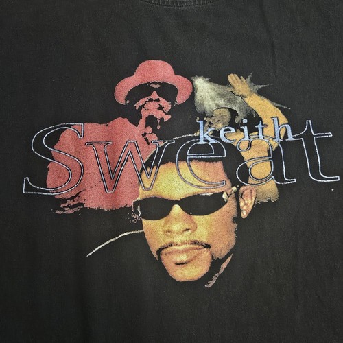 Vintage 1996 1997 Keith Sweat Hip Hop Rap Tee Graphic Print T-Shirt Medium M - Picture 3 of 5
