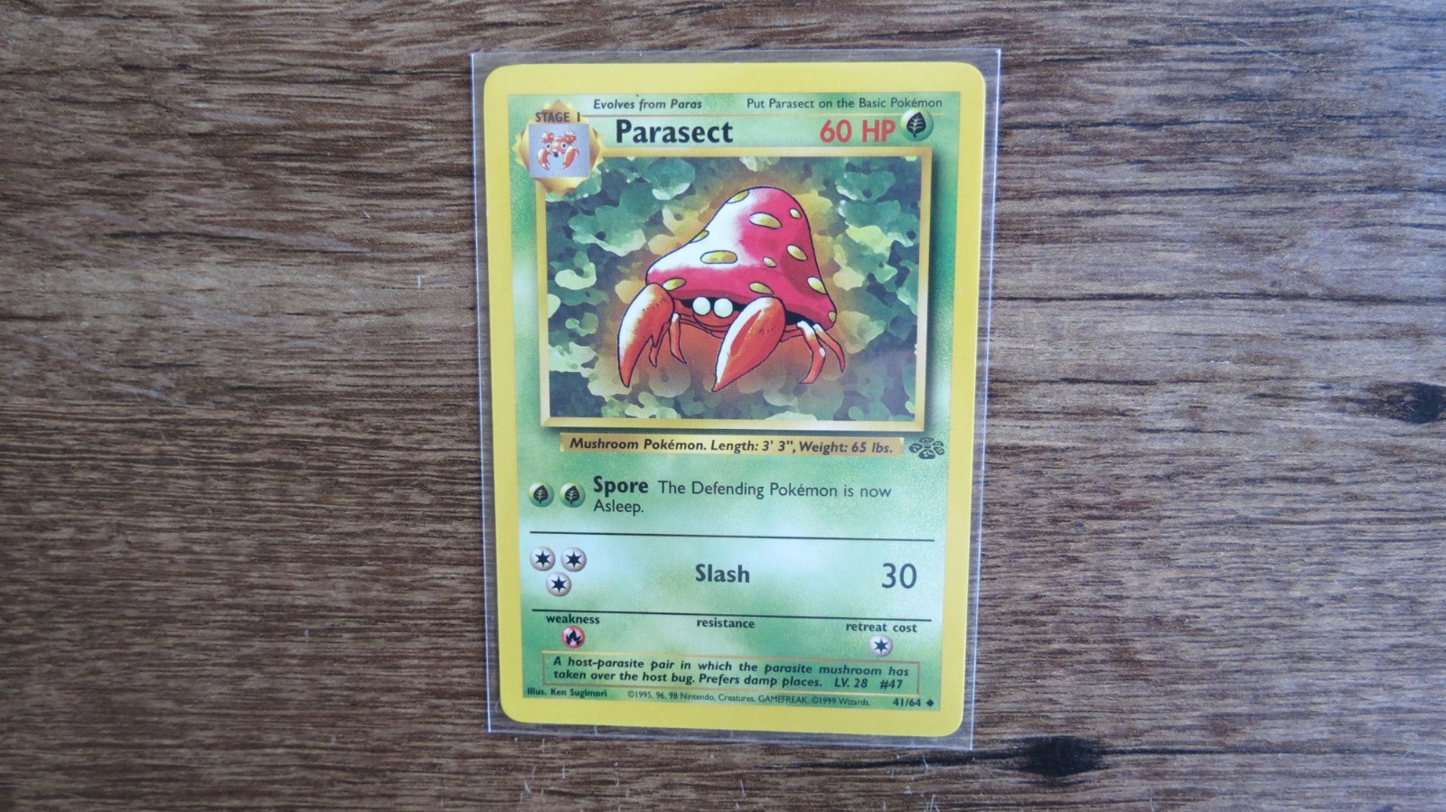 1999 Vintage Pokemon Jungle Unlimited PARASECT #41/64 NM-MT Condition