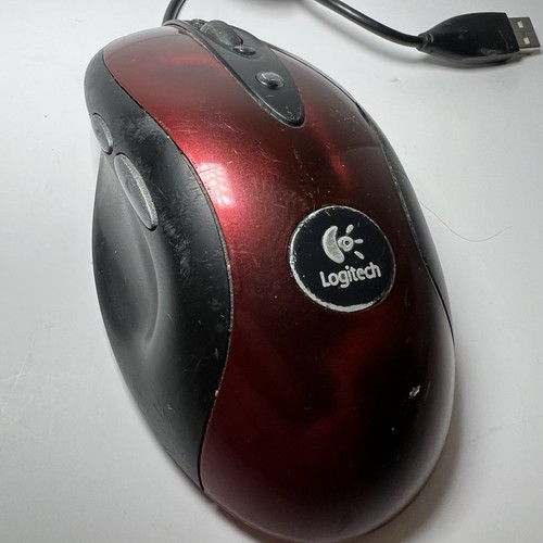 Logitech MX510 Optyczne przewodowe przewijanie USB Performance Gaming Mouse -CZERWONA - Zdjęcie 3 z 5