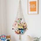 6.5Ft H Stuffed Animal Storage, Stuffy Toy Hammock Corner Hanging Net, macram