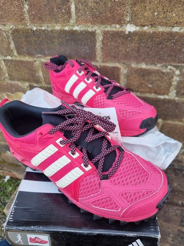 ADIDAS New Women's Kanadia TR 6 Running Shoes Pink/Black 8uk NOS BOXED - Picture 2 of 7
