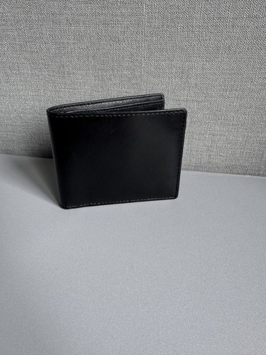 John Lewis Men Vegetable Tanned Leather Bifold Wallet, Black New - Picture 7 of 10