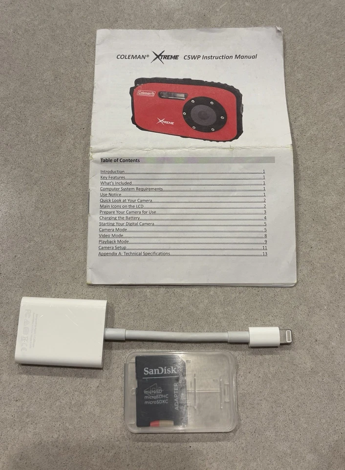 Цифровая водонепроницаемая камера Coleman XTREME C5WP с SD-картой + загрузка Apple iPhone - Изображение 2 из 4