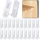 20pcs Clear Plastic Shelf Support Pegs 6.9mm for Cabinets & Shelves