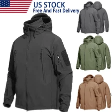 Mens Tactical Jacket Military Waterproof Coat Soft Shell Work Windbreaker Jacket