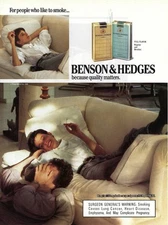 1988 Benson & Hedges 100’s Cigarettes Quality Matters Vintage Print Ad/Poster