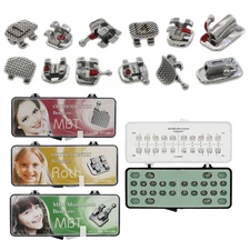 Dental Orthodontic Mini Bracket brace Buccal Tubes Metal MIM Roth MBT 0.022" 6-6