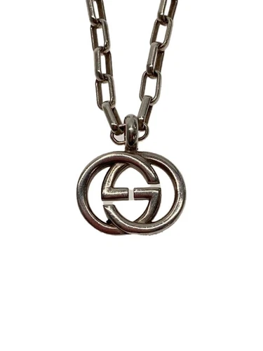 Collana GUCCI uomo SV925 ad incastro con top in argento usata