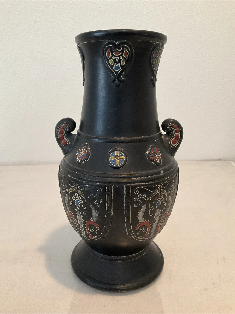 陶瓷黑色日本古董花瓶| eBay