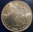 1881-S Morgan dollar Excellent Luster Nice Date Probably BU