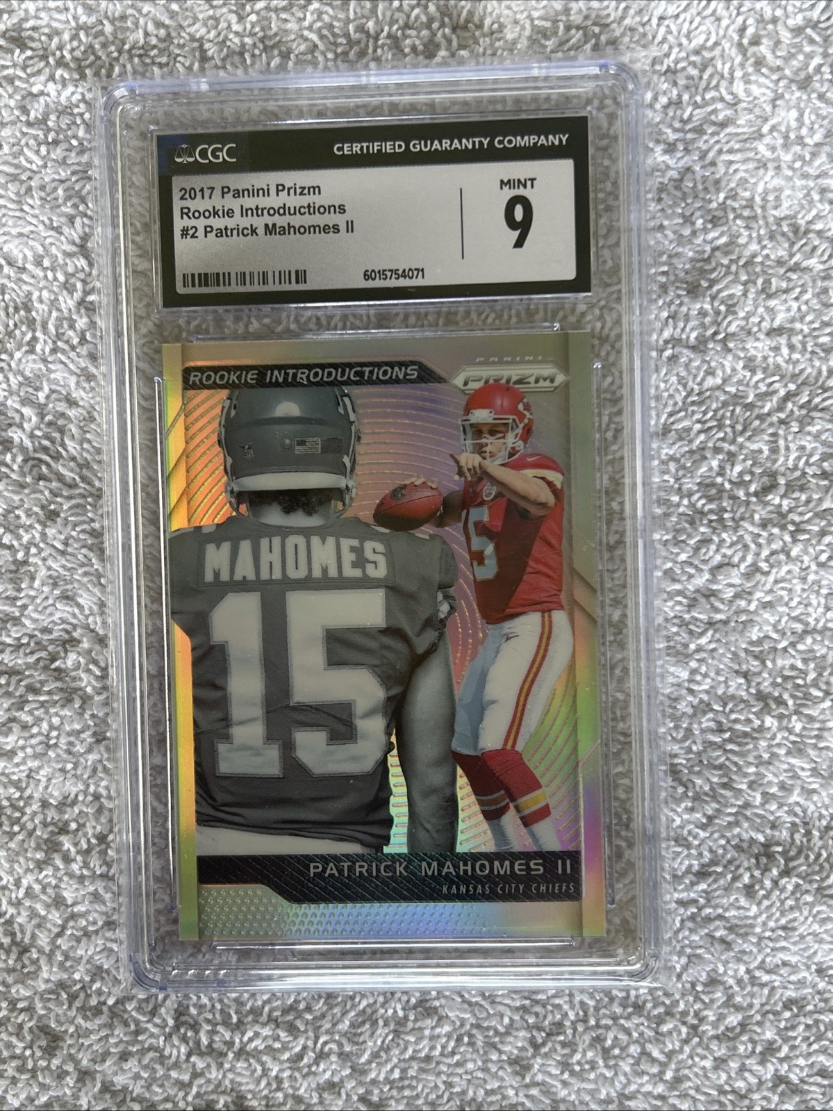 2017 Panini Prizm Rookie Introductions #2 Patrick Mahomes II - ROOKIE!!