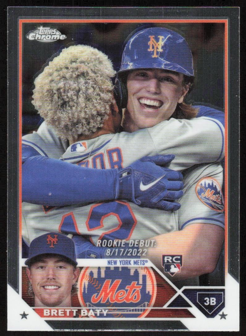 2023 Topps Chrome Update USC10 Brett Baty New York Mets Baseball Card