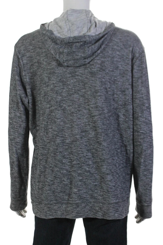 Vince Mens Cotton Heather Gray Long Sleeve Pullover Hoodie Size XXL - Image 3 of 4