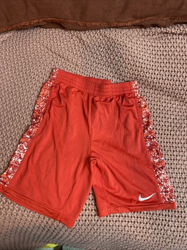 Nike Shorts Red Youth Large+ Red Athletic Dri-fit 100% Polyester - Picture 1 of 5