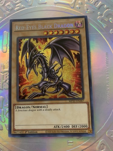 YuGiOh! Red-Eyes Black Dragon MP22-EN267 Prismatic Secret Rare 1st Edition NM - Picture 2 of 7