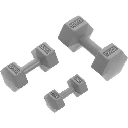 3 Pcs Miniature Sports Equipment Fitness Dollhouse Gym Ornament Dumbbells Model - Picture 3 of 10