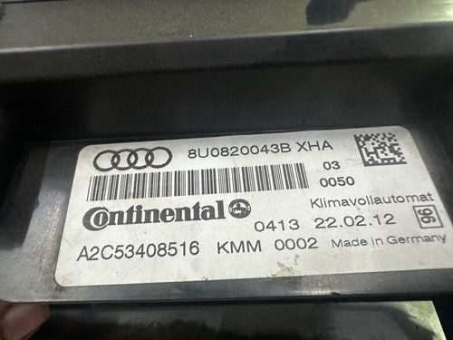 Audi Q3 2013,2018 Front Climate A/C Temperature Control Panel Swithes 8U0820043B - Picture 3 of 8