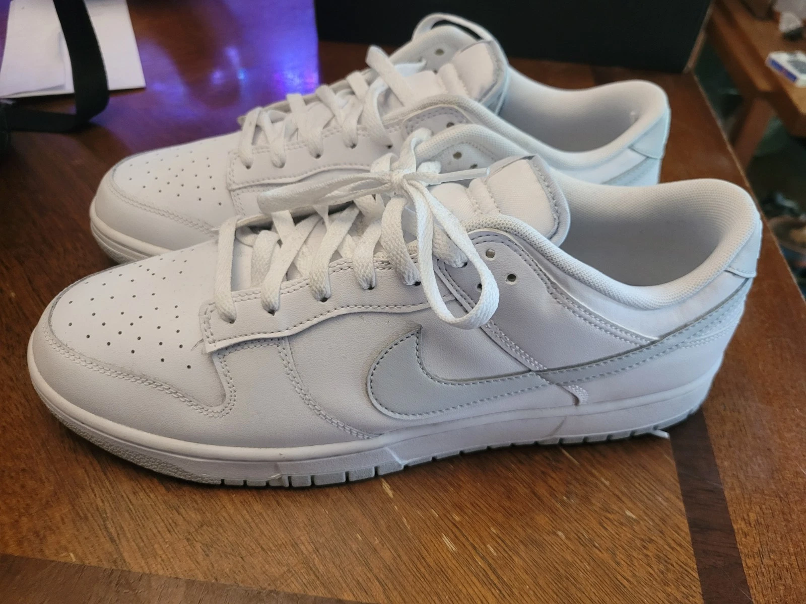 Mens Nike Dunk Size 13 White pure Platinum Only Worn A Few Times Great Condition