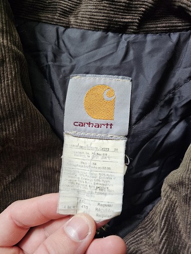 Vintage CARHARRT Canvas Jacke Herren 4XL schwarz gesteppt USA Union Made Duck  - Bild 15 von 19