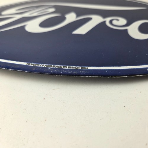 Letrero vintage de Ford Motors - gasolinera bomba motor porcelana - Imagen 9 de 14