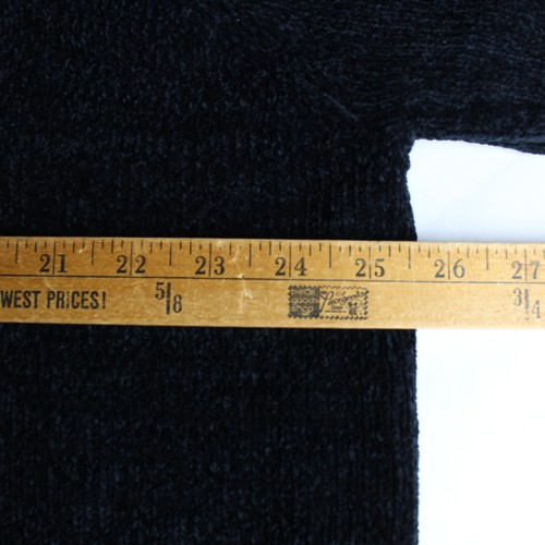 Vintage Sag Harbor Strickjacke Chenille schwarz rot Gr. 2X weicher Reißverschluss Pullover Stickerei - Bild 11 von 13