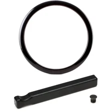 Bass Drum O's Port Hole Ring with Cutter - 6" - Black