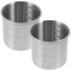 2pcs Edelstahlmessungstassen Reismessung Becher Backmessbecher