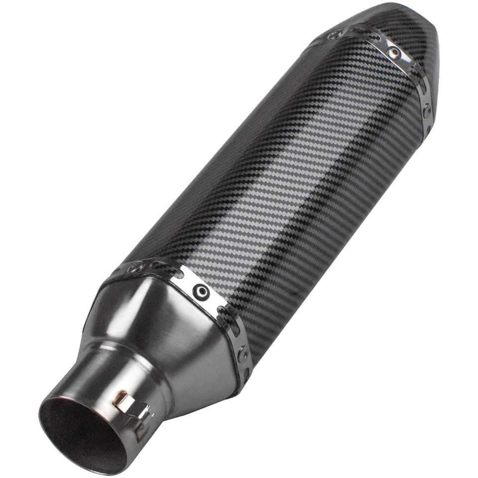 Tubo trasero silenciador de escape deslizable 38-51 mm para Kawasaki Ninja 250R 650R KLR650 Foto 2 de 4