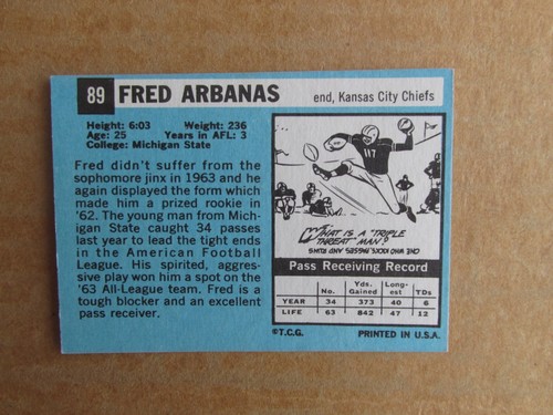 1964 TOPPS FOOTBALL CARD SINGLES COMPLETE YOUR SET PICK CHOOSE UPDATED 10/6 - Picture 173 of 337