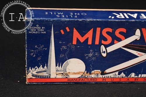 Vintage Miss World’s Fair Flying Model Airplane in Original Box - Picture 6 of 9